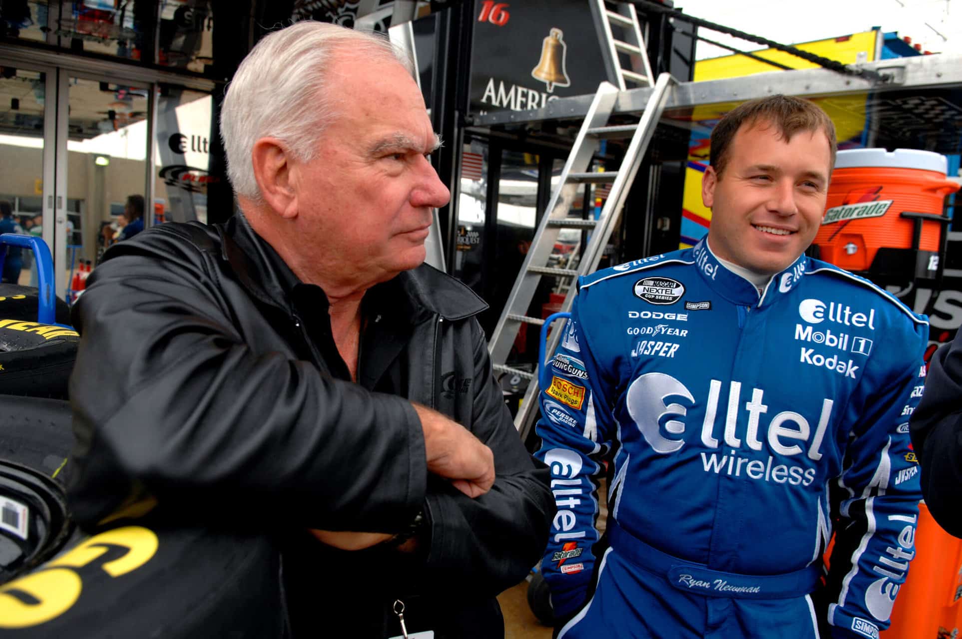 Don Miller (left) and Ryan Newman (right) at Texas Motor Speedway. Photo by NKP.